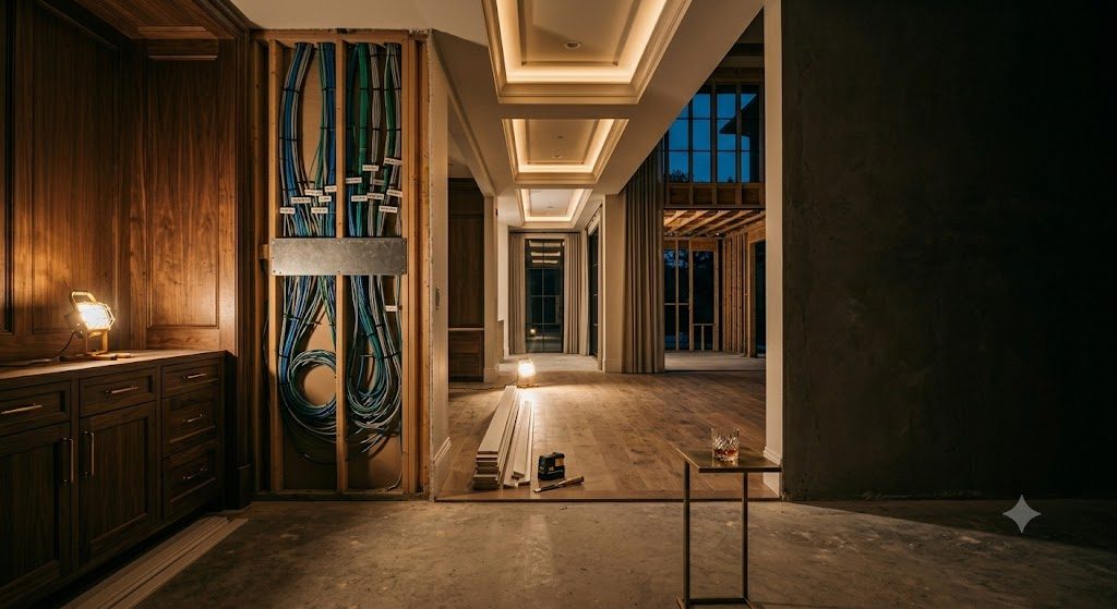 Low-voltage infrastructure integrated into millwork